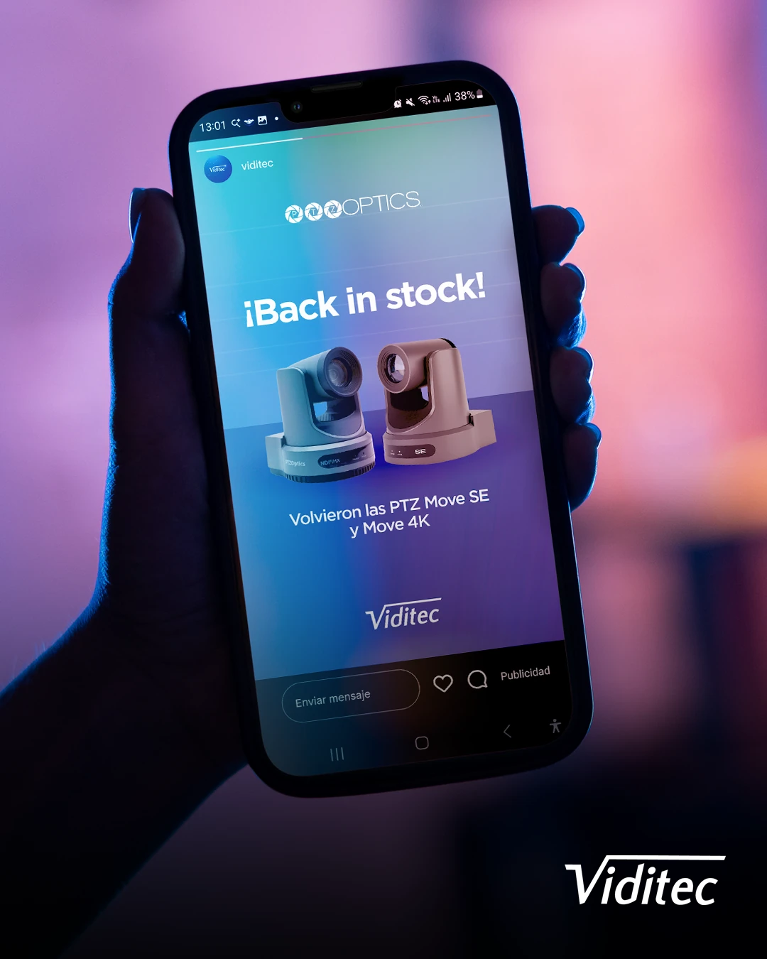 Campaña paid media Viditec · tecnología